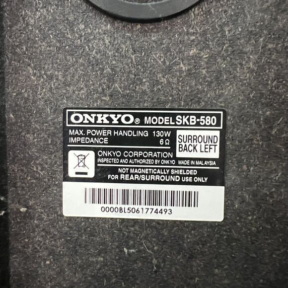 4 ONKYO SKR-590 Speakers for HT-s7800 Home Theater Surround Sound System - Picture 8 of 9